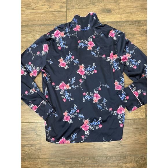 Victorias Secret AFTERHOURS SILKY SATIN Pajama Set Pajamas BLUE FLORAL Sz M - Picture 8 of 8